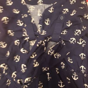 Dress with anchor print